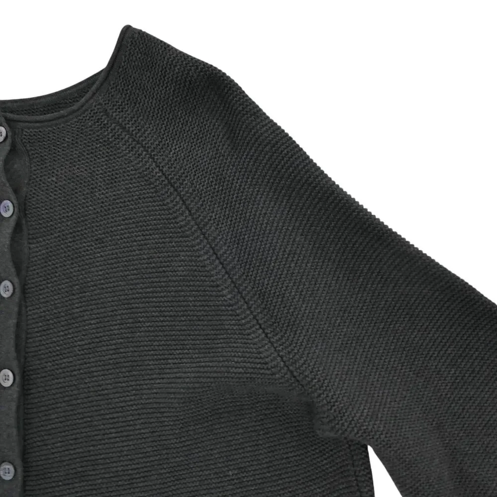 Poetry Sz 18 Sweater Cotton Crew Neck 3/4 Sleeve Gray Lagenlook Minimalist